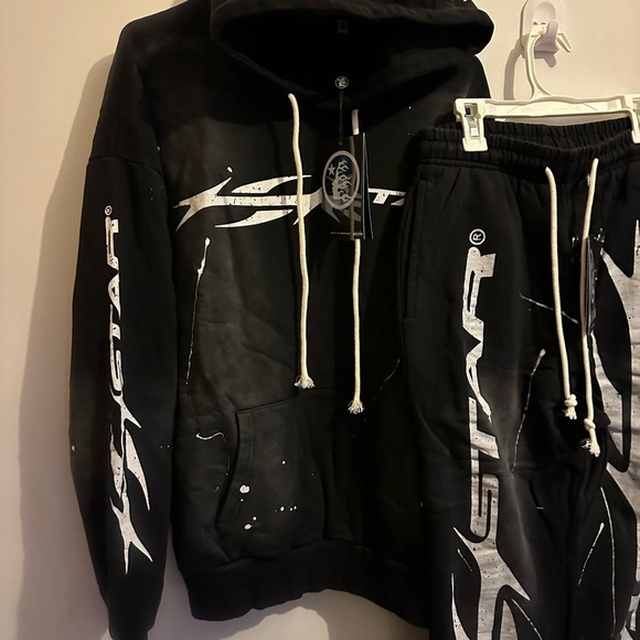 Hellstar Records Studio Black and White Tracksuit - Picture 3 of 6